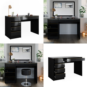 Vicco Tavolo da toilette Nero/oro 55 cm Senza specchio