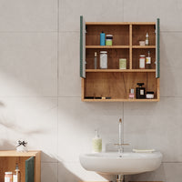 Vicco Specchio contenitore bagno Quercia verde/oro 54 x 55 cm