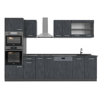 Vicco Cucina componibile Calcestruzzo nero/antracite 300 cm PL Antracite