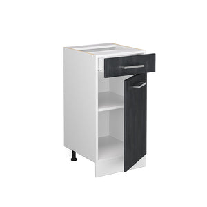 Vicco Mobiletto base per cucina Calcestruzzo nero 40 cm PL Marmo