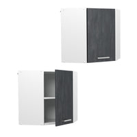 Vicco Mobile angolare da cucina Calcestruzzo nero 57 cm