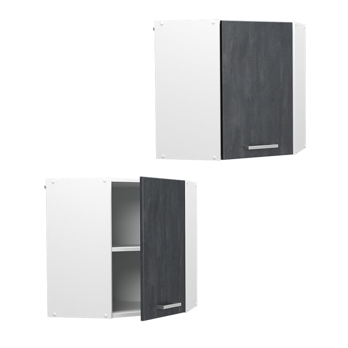 Vicco Mobile angolare da cucina Calcestruzzo nero 57 cm