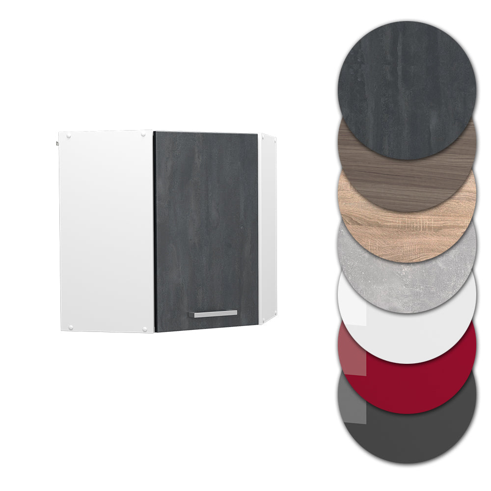 Vicco Mobile angolare da cucina Calcestruzzo nero 57 cm