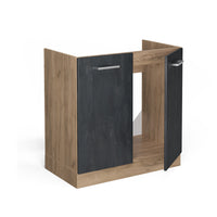 Vicco Mobile lavello cucina Calcestruzzo nero 80 cm PL Antracite