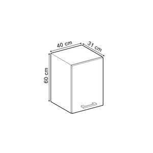 Vicco Pensile da cucina Calcestruzzo nero 40 cm