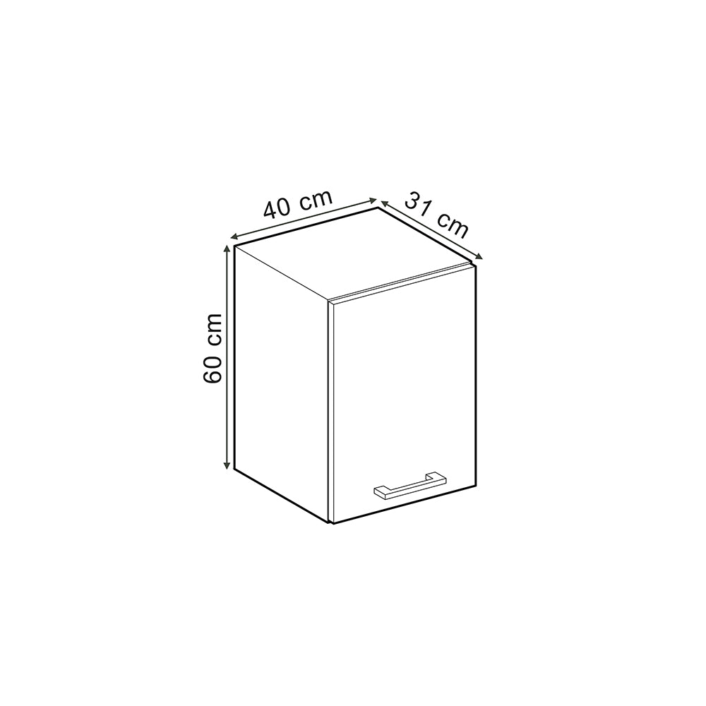 Vicco Pensile da cucina Calcestruzzo nero 40 cm