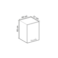 Vicco Pensile da cucina Calcestruzzo nero 40 cm