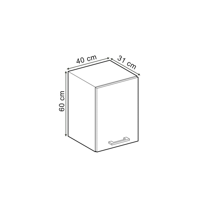 Vicco Pensile da cucina Calcestruzzo nero 40 cm