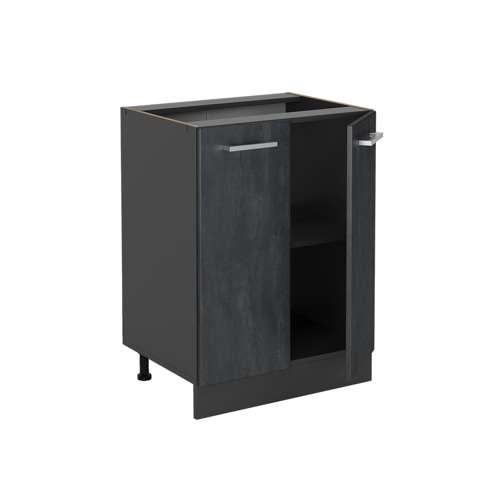 Vicco Mobiletto base cucina Calcestruzzo nero 60 cm PL Marmo