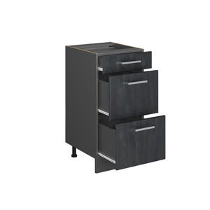 Vicco Mobiletto base per cucina Calcestruzzo nero 40 cm PL Marmo