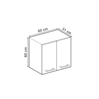 Vicco Pensile da cucina Calcestruzzo nero 60 cm