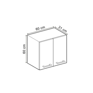 Vicco Pensile da cucina Calcestruzzo nero 60 cm