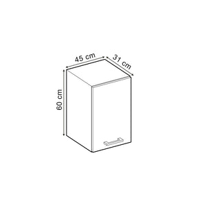 Vicco Pensile da cucina Calcestruzzo nero 45 cm