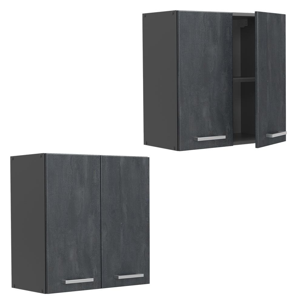 Vicco Pensile da cucina Calcestruzzo nero 60 cm