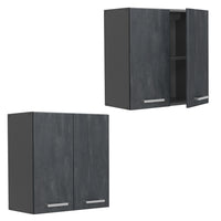 Vicco Pensile da cucina Calcestruzzo nero 60 cm