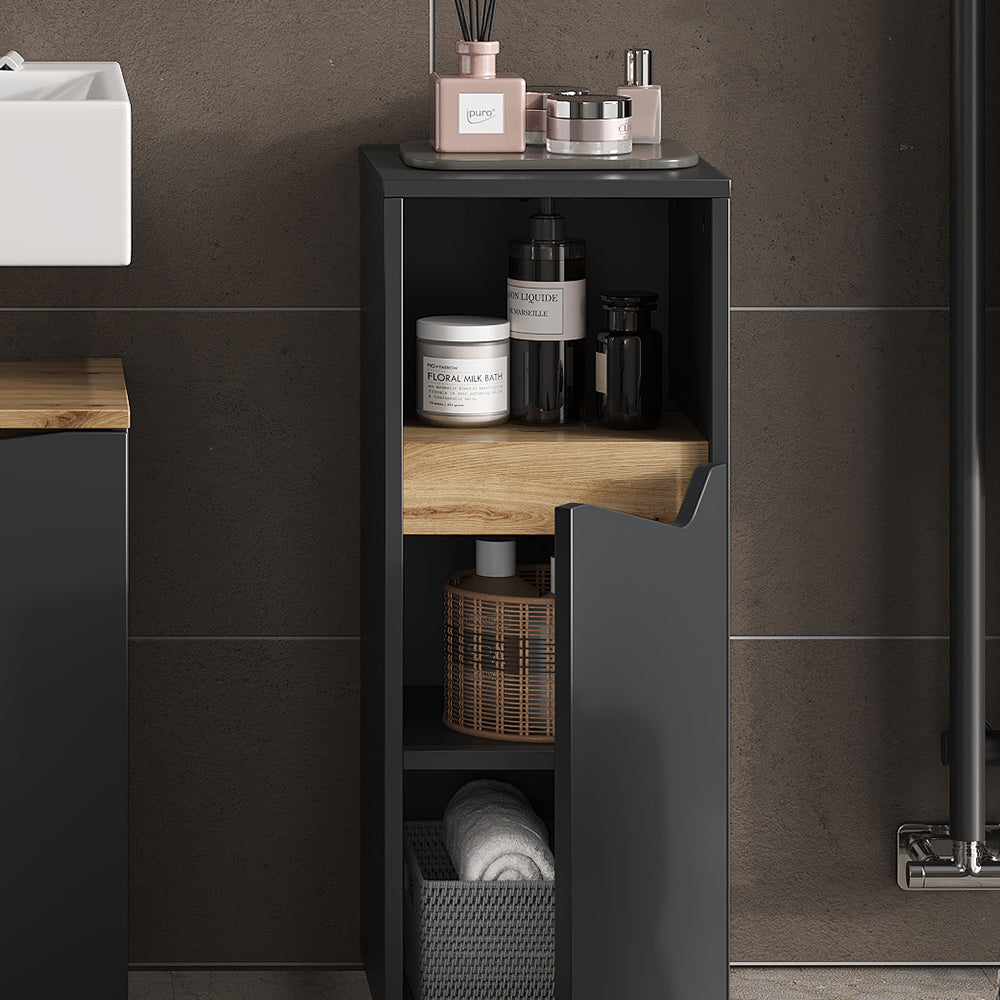 Vicco Mobiletto midi Antracite 30 x 74.5 cm con porta e vano aperto