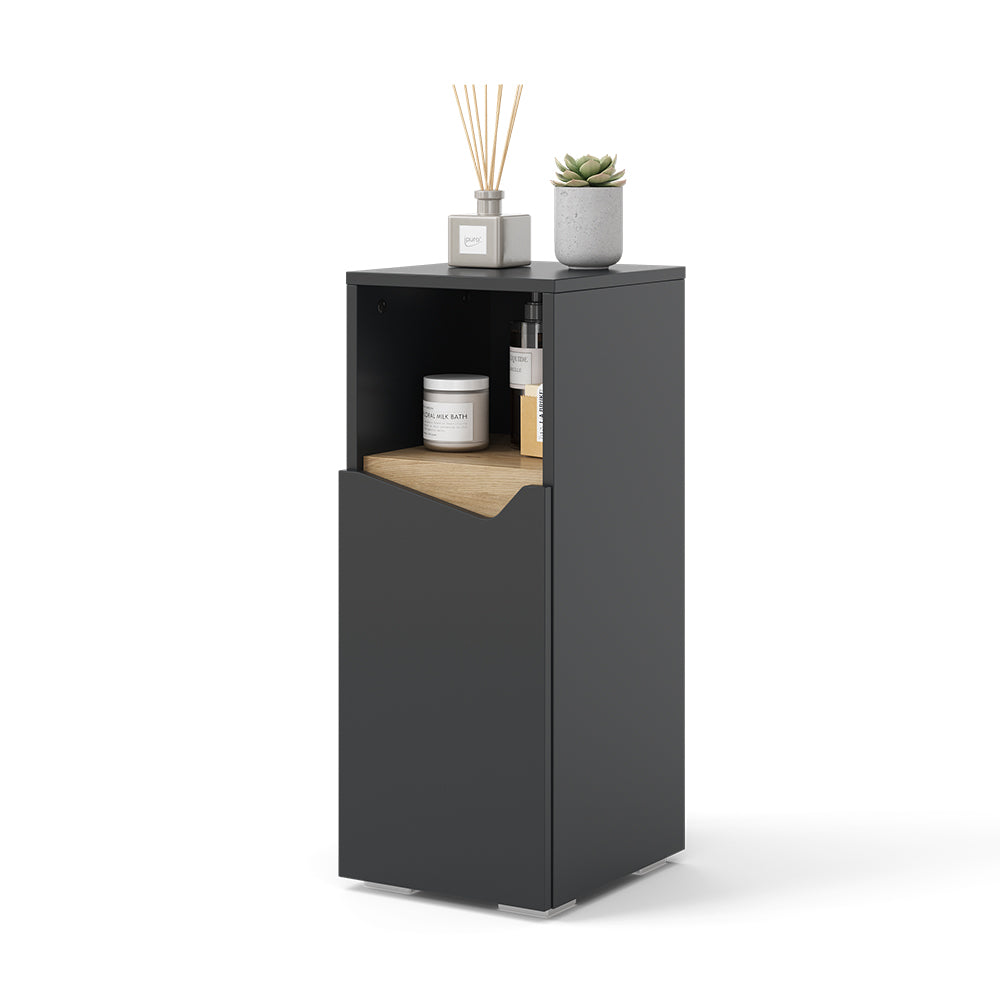 Vicco Mobiletto midi Antracite 30 x 74.5 cm con porta e vano aperto