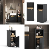 Vicco Mobiletto midi Antracite 30 x 74.5 cm con porta e vano aperto