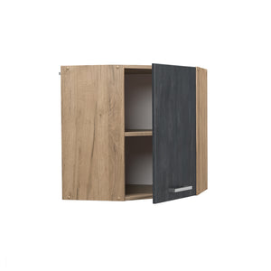 Vicco Mobile angolare da cucina Calcestruzzo nero 57 cm