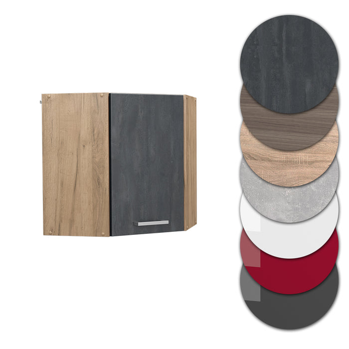 Vicco Mobile angolare da cucina Calcestruzzo nero 57 cm