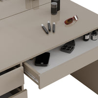 Vicco Tavolo da toilette Grigio 55 cm con specchio