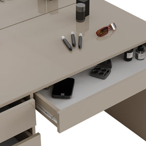 Vicco Tavolo da toilette Grigio 55 cm con specchio