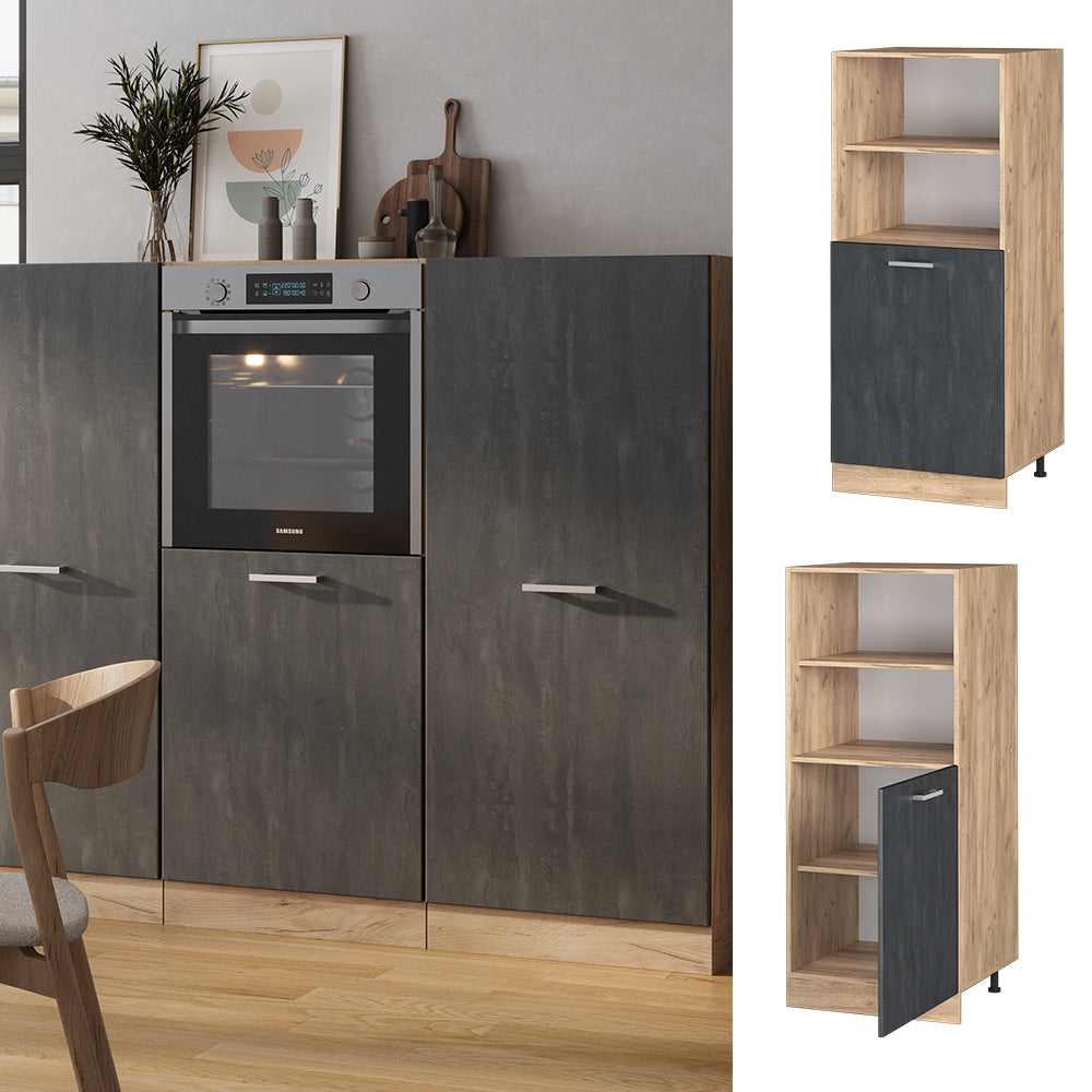 Vicco Mobile per forno da incasso Calcestruzzo nero 60 cm