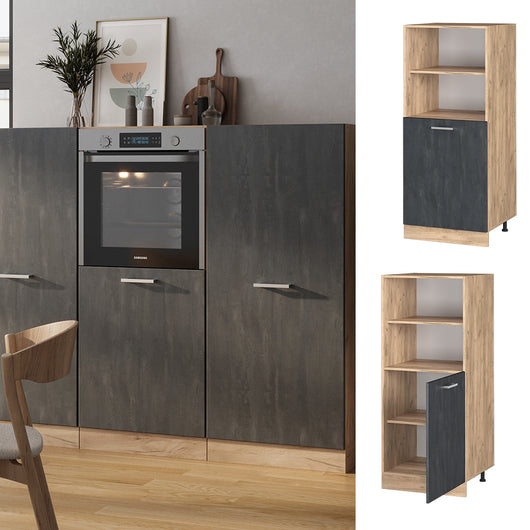 Vicco Mobile per forno da incasso Calcestruzzo nero 60 cm