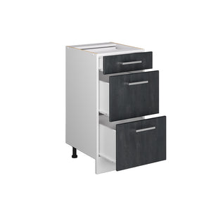 Vicco Mobiletto base per cucina Calcestruzzo nero 40 cm PL Marmo