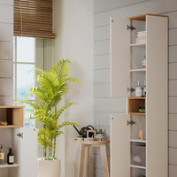 Vicco Armadio per il bagno Bianco/Artisan 30 x 192 cm con 2 porte