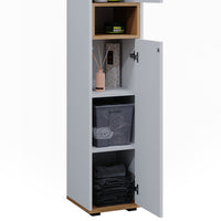 Vicco Armadio per il bagno Bianco/Artisan 30 x 192 cm con 2 porte