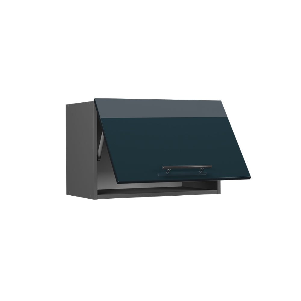 Vicco Pensile da cucina Blu scuro lucido 60 cm Piatto