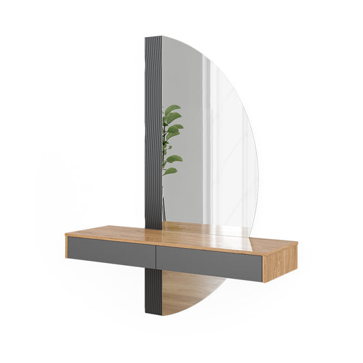 Vicco Tavolo da toeletta Grigio 120 cm con 2 cassetti