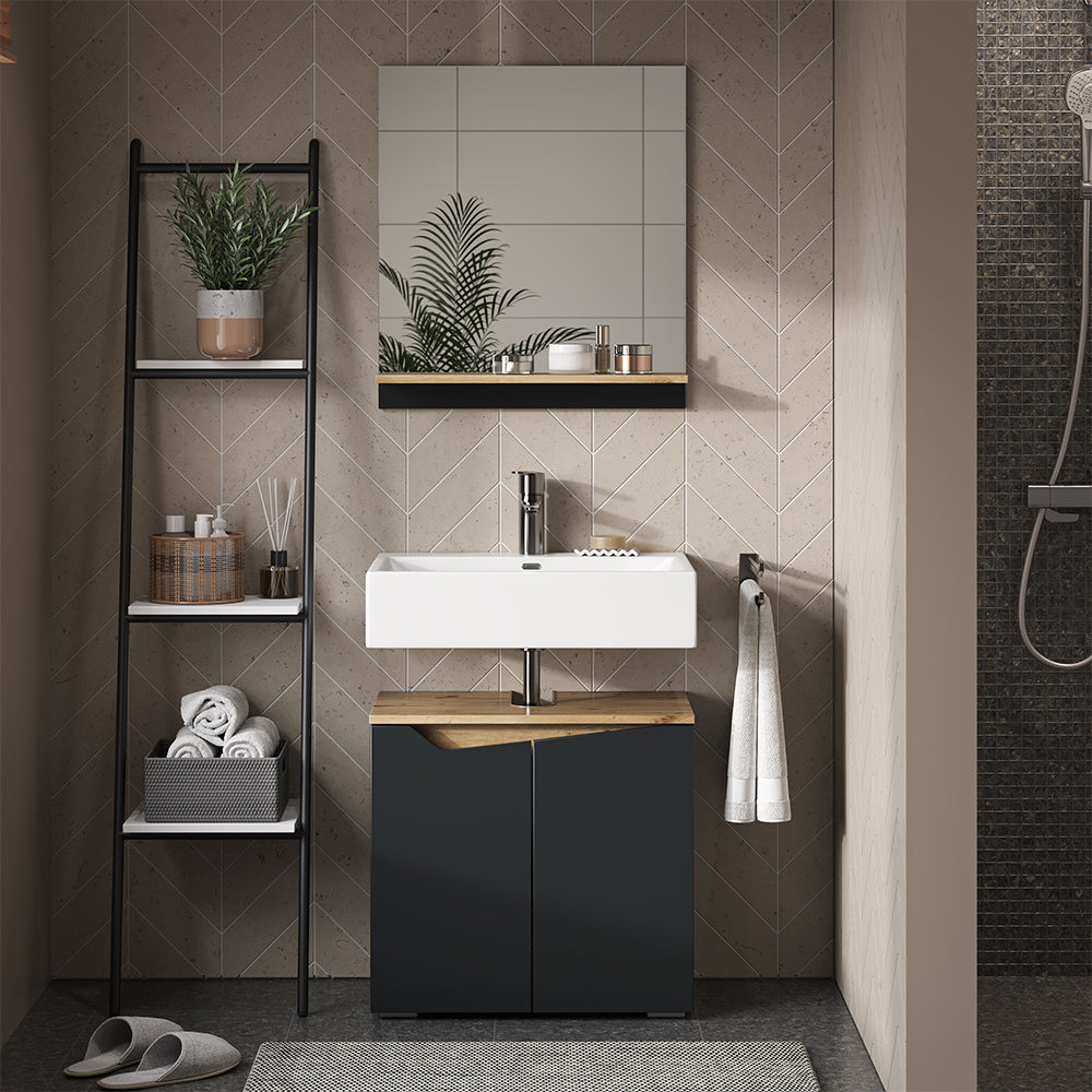 Vicco Mobiletto per lavabo Antracite 60 x 57.5 cm con 2 porte