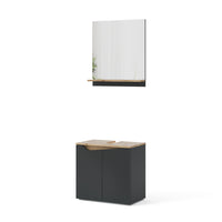 Vicco Set di mobili da bagno Antracite 2 parti