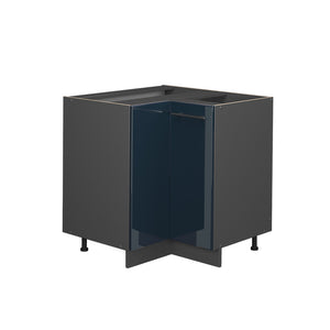 Vicco Basi ad angolo  Blu scuro lucido 80.5 cm senza piano di lavoro