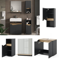 Vicco Combinazione di mobili da bagno Antracite 4 parti