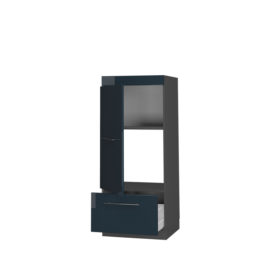 Vicco Set mobili bagno Blu scuro lucido 60 cm