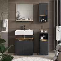 Vicco Combinazione di mobili da bagno Antracite 4 parti
