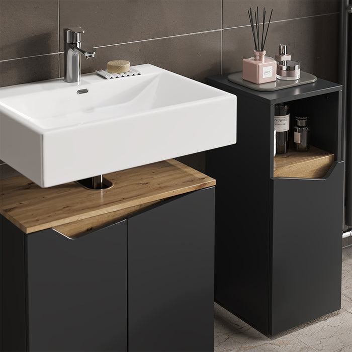 Vicco Combinazione di mobili da bagno Antracite 5 parti