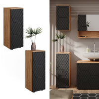 Vicco Mobiletto bagno Antracite con struttura a nido d'ape 30 x 81 cm con 1 cassetto, 2 scomparti, bagno