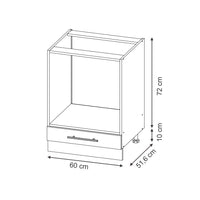 Vicco Armadi da cucina Blu scuro lucido 60 cm , PL Marmo