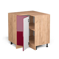 Vicco Mobile ad angolo cucina Rosso lucido 75.6 cm , PL Antracite