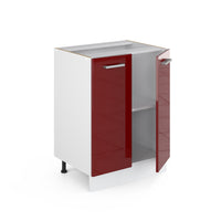 Vicco Mobiletto base cucina Rosso lucido 60 cm , PL Antracite