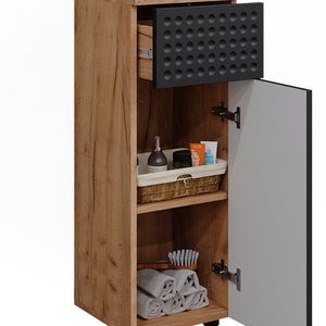 Vicco Mobile midi Antracite puntinato 30 x 81 cm con 1 cassetto, 2 scomparti, bagno