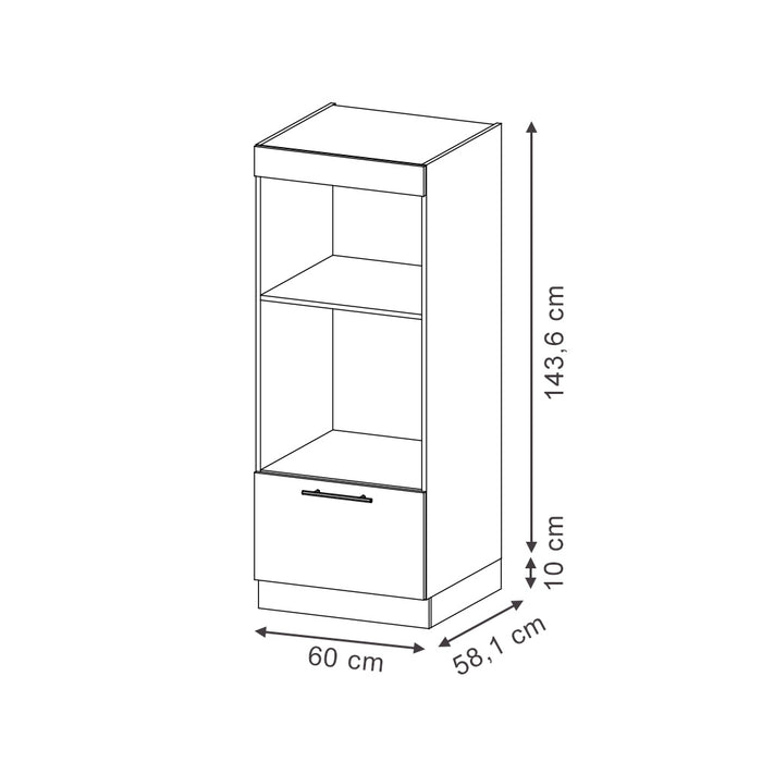 Vicco Set mobili bagno Blu scuro lucido 60 cm aperto