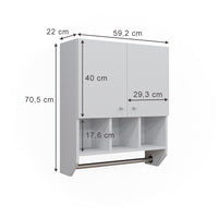 Vicco Mobile bagno Bianco 59.2 x 70.5 cm Pensile a 2 ante