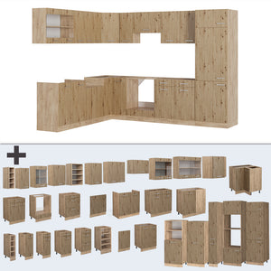 Vicco Cucina angolare completa Rovere artigianale/rovere Goldkraft 227 x 287 cm , PL Rovere