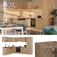 Vicco Cucina angolare completa Rovere artigianale/rovere Goldkraft 227 x 287 cm , PL Rovere