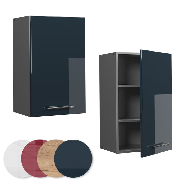 Vicco Pensile da cucina Blu scuro lucido 45 cm